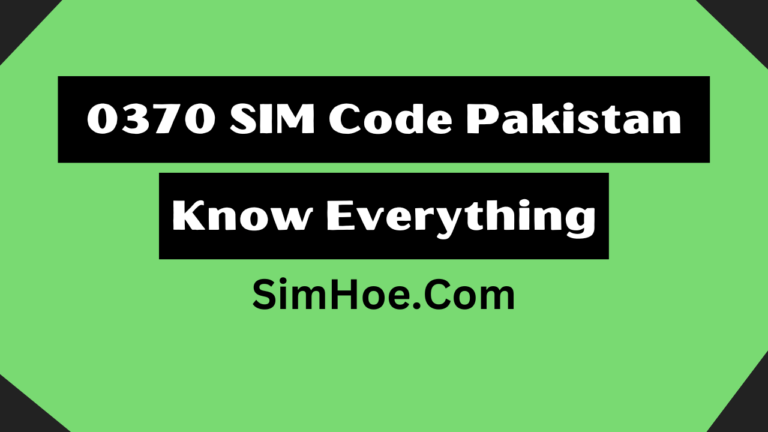 0370 SIM Code Pakistan