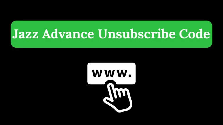 Jazz-Advance-Unsubscribe-Code