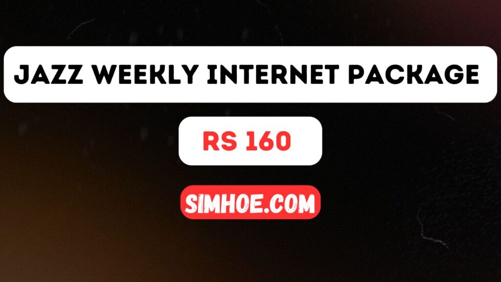 jazz weekly internet package rs 160