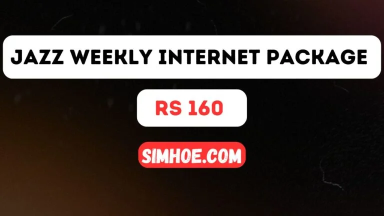 jazz weekly internet package rs 160